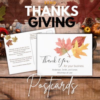 Custom Happy Thanksgiving Message Staff Postcard