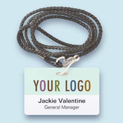 Custom Hard Plastic Name Badge with Lanyard