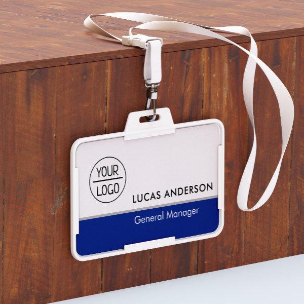 Custom Hard Plastic Name Badge with Metal Clip