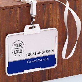 Custom Hard Plastic Name Badge with Metal Clip