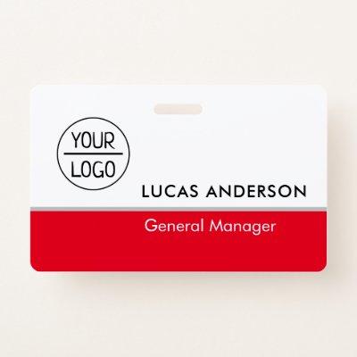 Custom Hard Plastic Name Badge with Metal Clip
