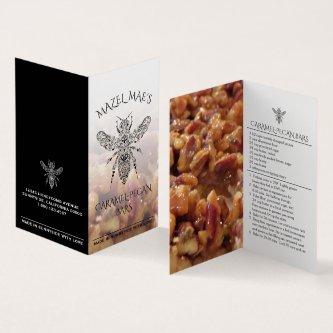 Custom Homemade Caramel-Pecan Bars Honey Labels