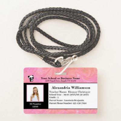 Custom ID Identification Card Child Boy Girl Badge