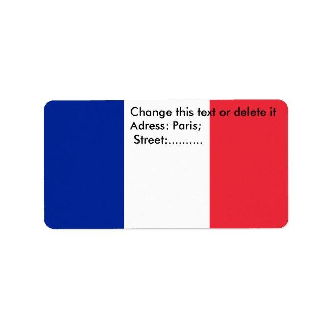 Custom Label with Flag of France