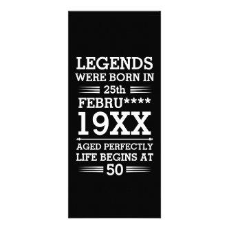 Custom Legends Were Born in Date Month Year Age Rack Card
