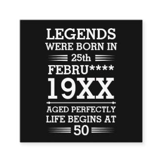 Custom Legends Were Born in Date Month Year Age Square