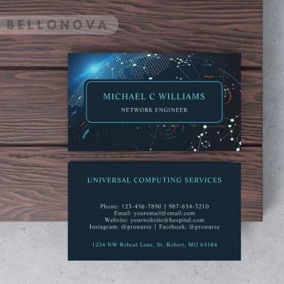 Custom Light Dark Navy Blue White earth web