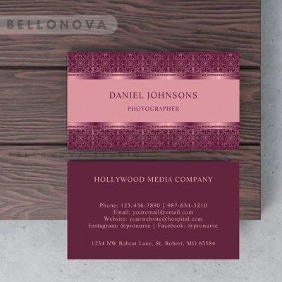 Custom Light Dark Pink Purple Abstract Monogram