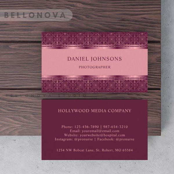 Custom Light Dark Pink Purple Abstract Monogram