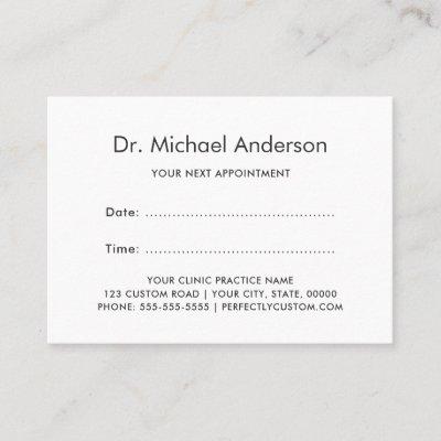 Custom logo appointment reminder cards