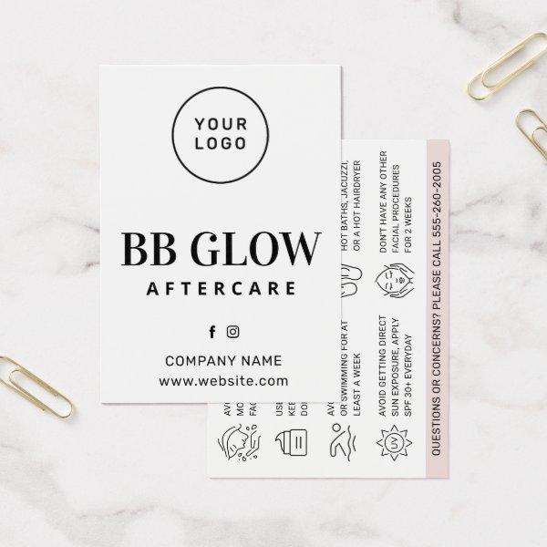 Custom Logo BB Glow Aftercare Card