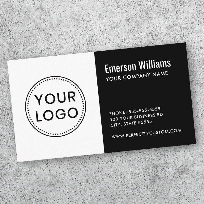 Custom logo black and white modern minimalist