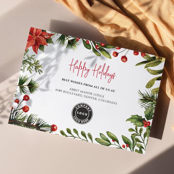 Custom Logo Business Christmas Holidays Note Card