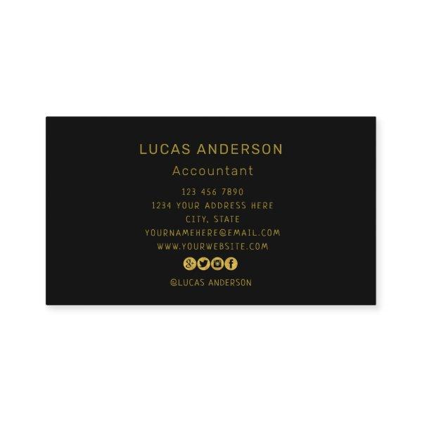 custom logo circle professional black gold