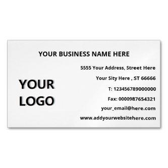 Custom Logo Contact Info  Magnet