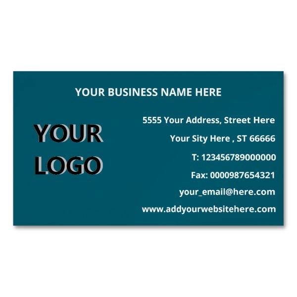 Custom Logo Contact Info  Magnet