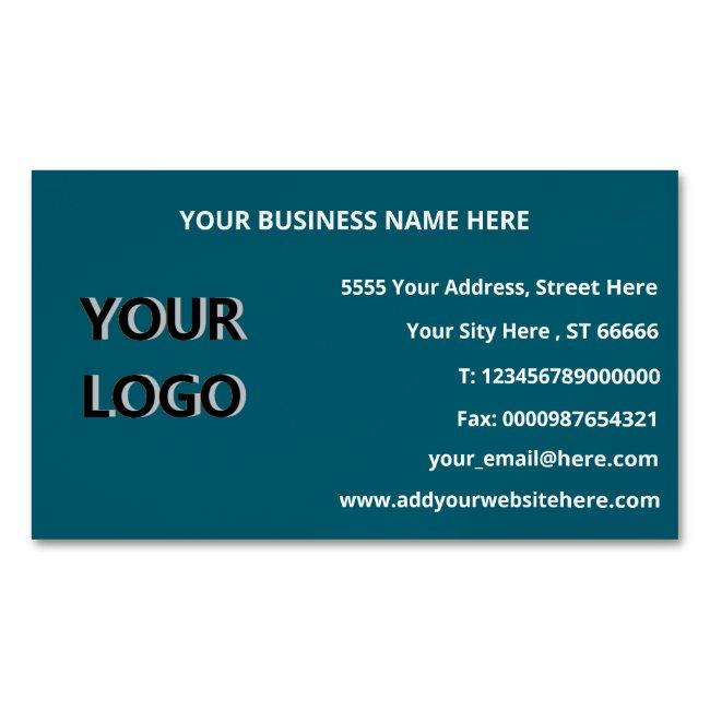 Custom Logo Contact Info  Magnet
