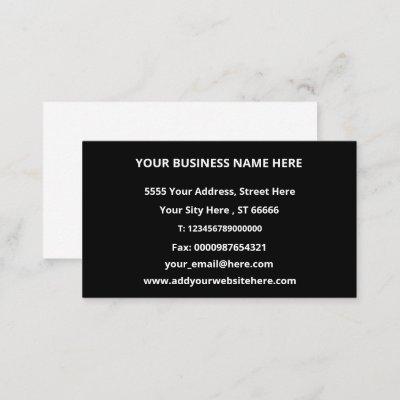 Custom Logo Full Contact Information - Black White