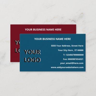 Custom Logo Full Contact Information Personalized
