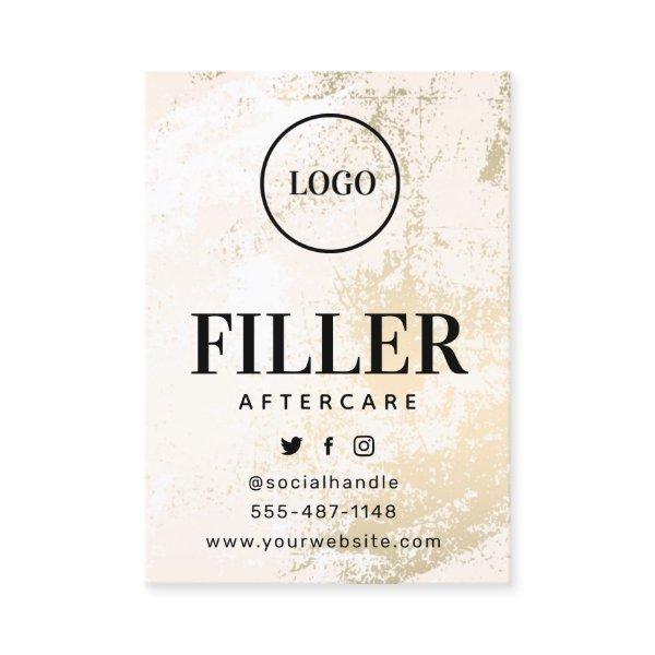 Custom Logo Gold Filler Aftercare Card