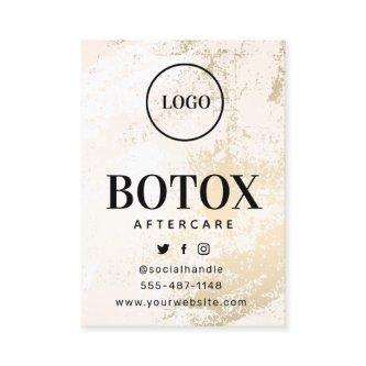 Custom Logo Gold Pastel Botox Aftercare Card