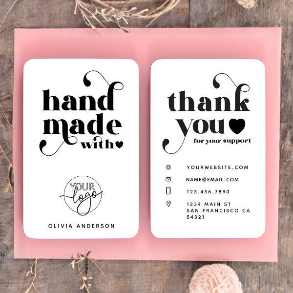 Custom Logo Handmade with Love Thank you