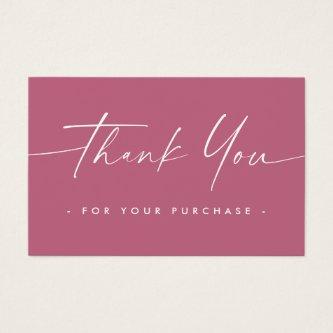 Custom logo handwritten script thank you insert