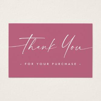 Custom logo handwritten script thank you insert