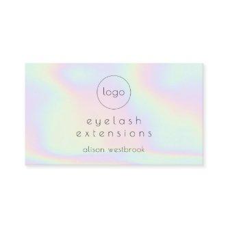 Custom logo holographic rainbow eyelash extensions