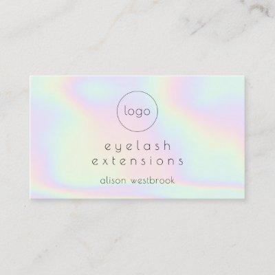Custom logo holographic rainbow eyelash extensions