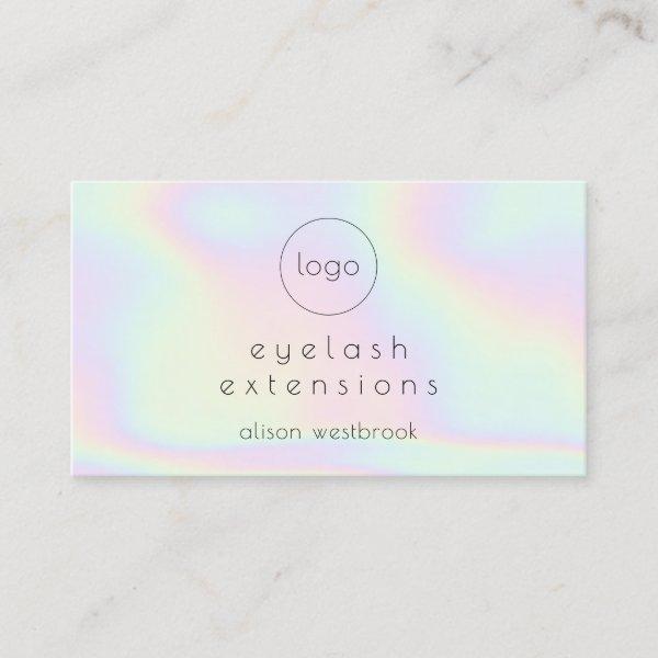 Custom logo holographic rainbow eyelash extensions