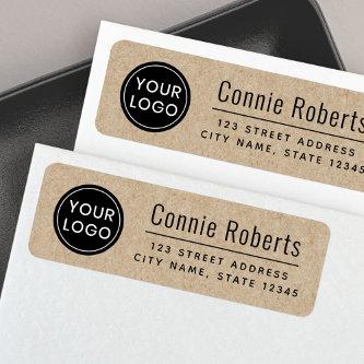 Custom logo Kraft paper look return address Label