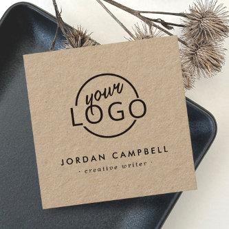Custom logo Kraft paper modern minimalist Square