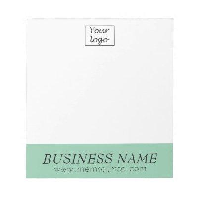Custom logo Light Green Store Gift Notepad