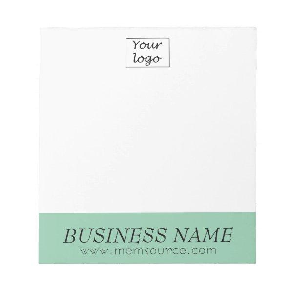 Custom logo Light Green Store Gift Notepad