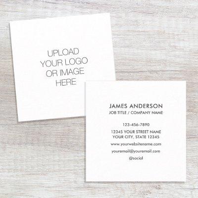 Custom Logo Minimalist White Square