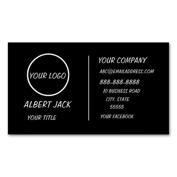 Custom Logo Modern Black Or Any Color Professional  Magnet
