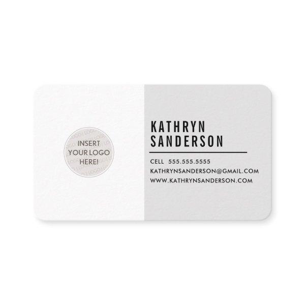 CUSTOM LOGO modern minimal neutral pale gray white