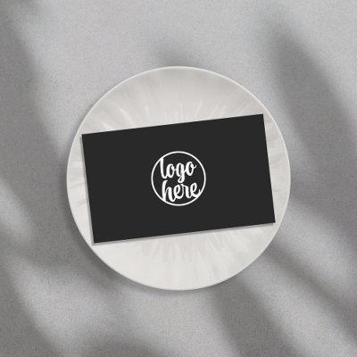 Custom Logo Modern Minimalist Matte Black