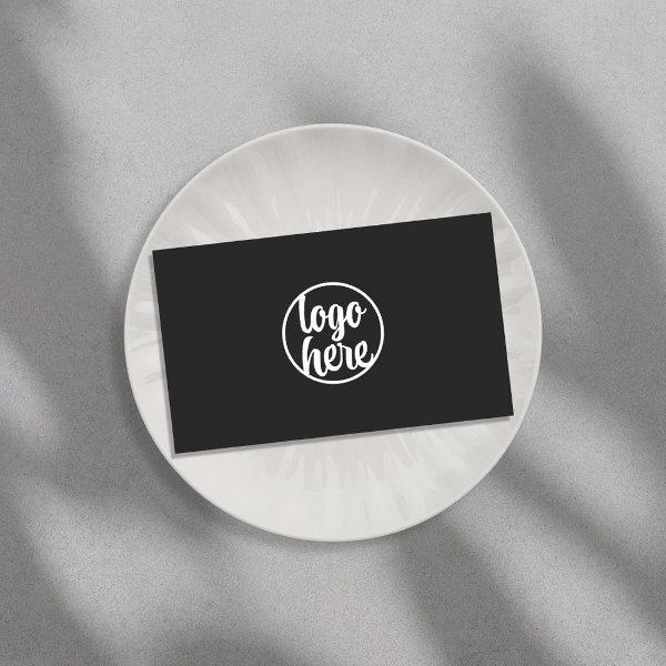 Custom Logo Modern Minimalist Matte Black