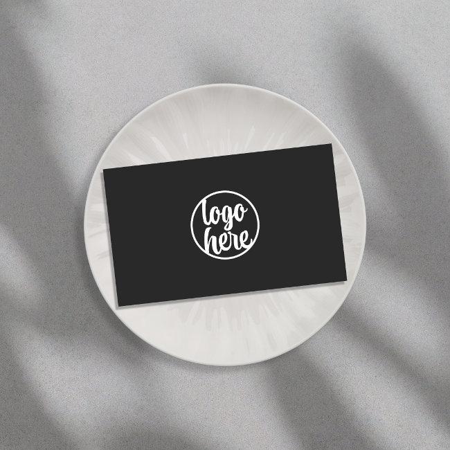 Custom Logo Modern Minimalist Matte Black