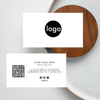 Custom logo Modern Minimalist Professional QR Code