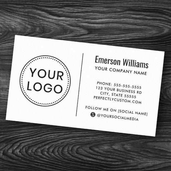 Custom logo modern minimalist white or any color