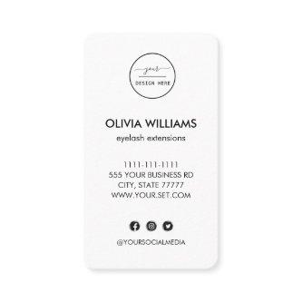 Custom logo modern minimalist white vertical busin