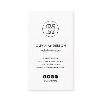 Custom logo modern minimalist white vertical busin