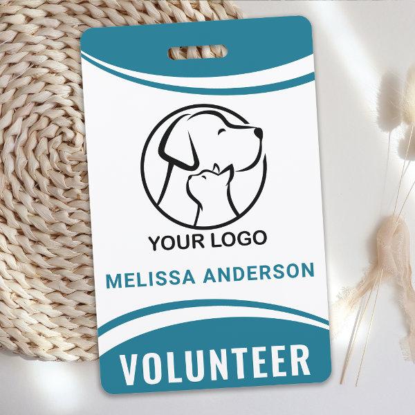 Custom Logo Name Professional Volunteer ID Badge
