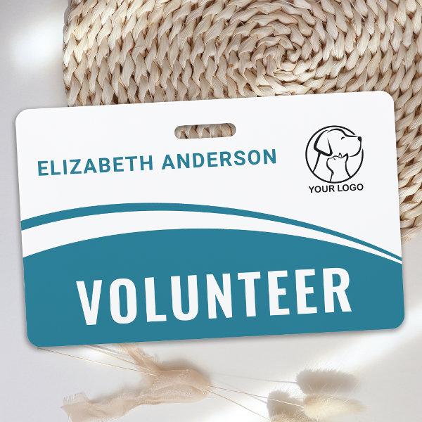 Custom Logo Personalized Name Volunteer ID Badge