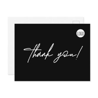 Custom Logo Plumbing Simple handlettered thank you Postcard