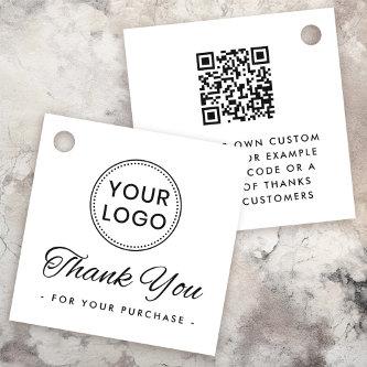 Custom logo QR code order thank you hang tags