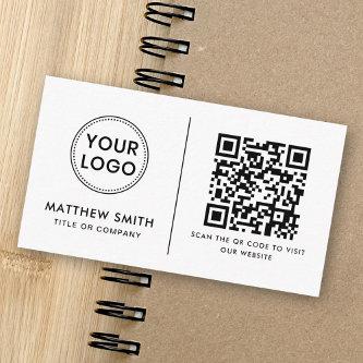 Custom logo QR code social media modern minimal